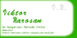 viktor marosan business card